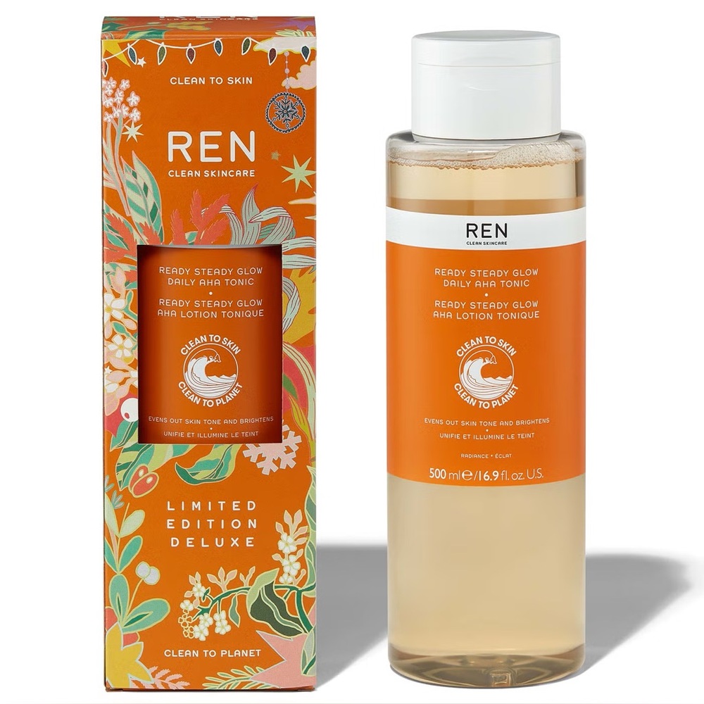 REN Clean Skincare Deluxe Ready Steady Glow Daily AHA Tonic 500ml/16.9 oz LAST 1